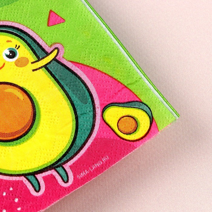 Салфетки бумажные 25×25 см «С днём рождения», набор 20 шт.