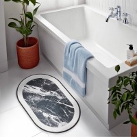 Коврик SAVANNA «Мрамор», 38×58 см, чёрный