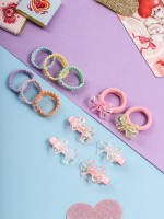 Набор для волос «Аделия»: 10 резинок 3 см, 4 зажима 3 см, бантик, МИКС