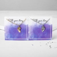 Кулоны парные «Best friends», 50 см, цвет серебряный/золотой