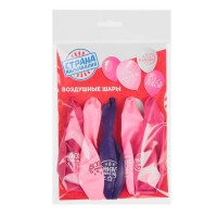 Воздушный шар латексный 12" «Комплименты девушке», пастель, 5 шт., МИКС