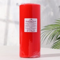 Свеча - цилиндр, 8х20 см, 90 ч, 795 г, красная