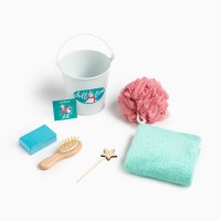Новогодний подарочный набор «Этель» Chilltime, 5 предметов, полотенце, мочалка, расчёска