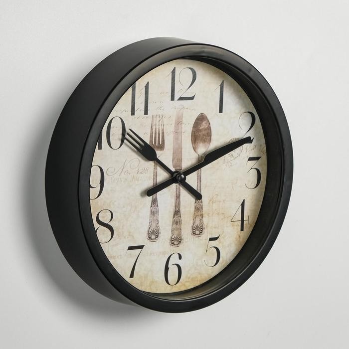 Часы настенные, серия: Кухня, "Сервировка", плавный ход, d=20 см