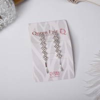 Невидимка для волос "Волшебный блеск" (набор 2 шт) ромбы, 5,5 см, серебро