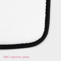 Коврики для ванны и туалета Доляна «Мрамор», 3 шт., 50×80, 45×50, 38×43 см, серые