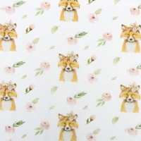 Бумага упаковочная тишью «Лисица и сад», 50 см × 70 см, 17 грамм