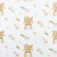 Бумага упаковочная тишью «Лисица и сад», 50 см × 70 см, 17 грамм