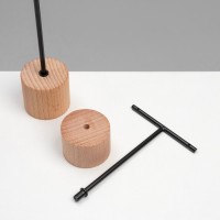 Подставка под серьги QF Т-образная, набор 3 шт., 16, 13,5, 11,5 см, цвет чёрный