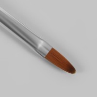 Кисть для наращивания и дизайна ногтей, двусторонняя, лепесток/точечная, 18,5 см, цвет чёрный