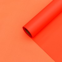 Пленка для цветов, матовая, неоновый оранжевый 0.58×10 м