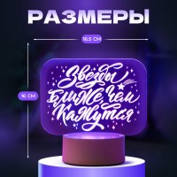 Светильник "Звезды ближе" LED RGB от сети 9,5х16,5х16 см RISALUX