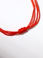 Браслет-оберег «Красная нить» Your daily life сердечко, белый в серебре, 7 см