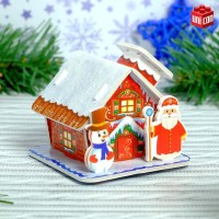 Конструктор 3D фигурки «Дом деда мороза»