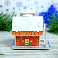 Конструктор 3D фигурки «Дом деда мороза»