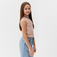 Топ для девочки MINAKU, цвет пудровый, рост 140 см