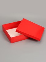 Коробка складная, крышка-дно, красная, 30×30×8 см