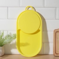 Доска разделочная с лотком Доляна, 42×21 см, цвет МИКС