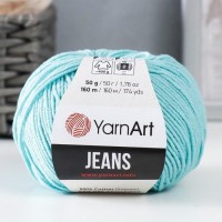 Пряжа "Jeans" 55% хлопок, 45% акрил 160м/50гр (81 св.бирюза)
