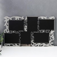 Фоторамка пластик на 6 фото 10х15 см "Вьюн" белая 55х33 см