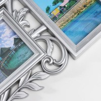 Фоторамка пластик на 6 фото 10х15 см "Вьюн" белая 55х33 см