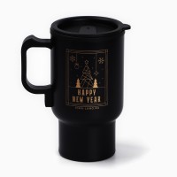 Термокружка с USB кабелем новогодняя MODE FORREST «Happy New Year», 450 мл