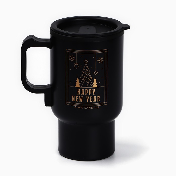 Термокружка с USB кабелем новогодняя MODE FORREST «Happy New Year», 450 мл