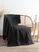 Плед флисовый «Экономь и Я», 150×200 см, 160 г/м², графитовый