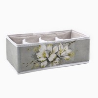 Органайзер для хранения, кофр для белья 8 ячеек «Цветы», 28×16×10 см