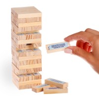 Падающая башня «Зимняя», 54 бруска и наклейки