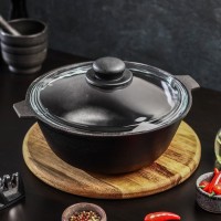 Котел литой чугунный Magma, 3 л, стеклянная крышка