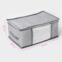 Кофр для хранения вещей Доляна «Фора», 45×30×20 см, серый