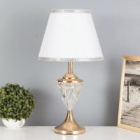Лампа настольная "Саманта" 1х40Вт Е27+подсветка, золото 28х28х50см