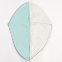 Чалма для сушки волос Этель «Двухцветная», цв.голубой/молочный, 65*25 см, 100% п/э