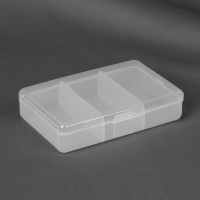 Органайзер для хранения мелочей, 3 ячейки, 11×7×2.5 см, прозрачный