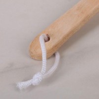 Мочалка для тела с ручкой Доляна, 50 гр, цвет белый