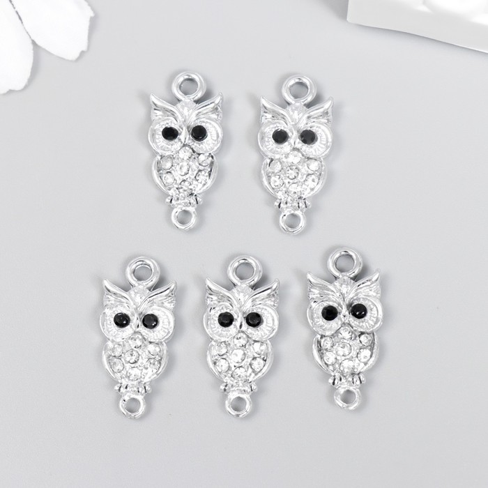 Декор для творчества стразы "Сова" 2,5х1,1 см