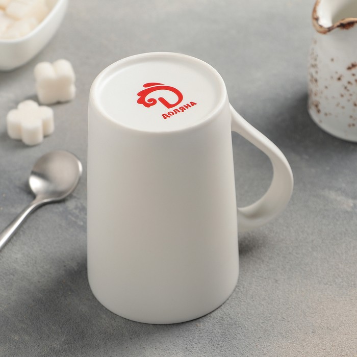 Кружка Доляна «Романтика медведей», 380 мл, фарфор, белая