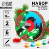 Роспись по дереву на новый год для детей. Рисование на спиле «Снегирь», набор для творчества Роспись по дереву на новый год для детей. Рисование на спиле «Снегирь», набор для творчества