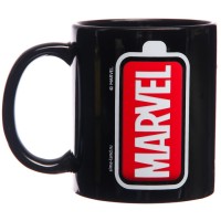Кружка-хамелеон Марвел, черная 330мл