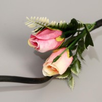 Декор ветка "Розочки с зеленью" 150 см (фасовка 5 шт, цена за 1шт) микс