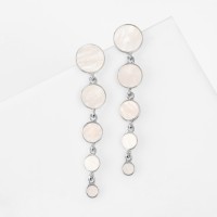 Серьги ассорти «Геометрия» круги, цвет серебро