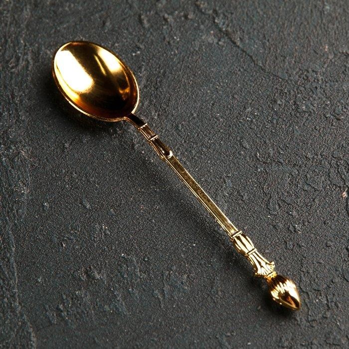 Набор ложек на подставке Magistro «Золотой лебедь», 7,5×5×14 см, цвет золотой