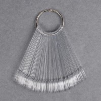 Палитра для лаков на кольце, 50 ногтей, форма овал, цвет «слоновая кость»