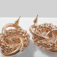 Серьги металл «Конго-кольца», цвет золото