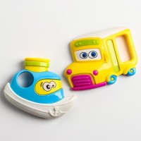 Погремушки «Машинка и Кораблик», 2 шт., Крошка Я, МИКС