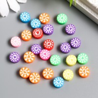 Бусины для творчества PVC "Сердечки-фишки" набор 25 шт 0,5х0,9х0,9 см