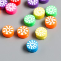 Бусины для творчества PVC "Сердечки-фишки" набор 25 шт 0,5х0,9х0,9 см