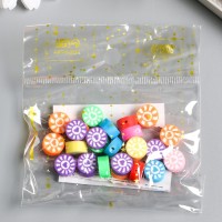 Бусины для творчества PVC "Сердечки-фишки" набор 25 шт 0,5х0,9х0,9 см