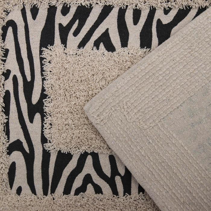 Коврик «Зебра», 40×60 см, 900 г/м2, 100% хлопок, цвет молочный Коврик «Зебра», 40×60 см, 900 г/м2, 100% хлопок, цвет молочный